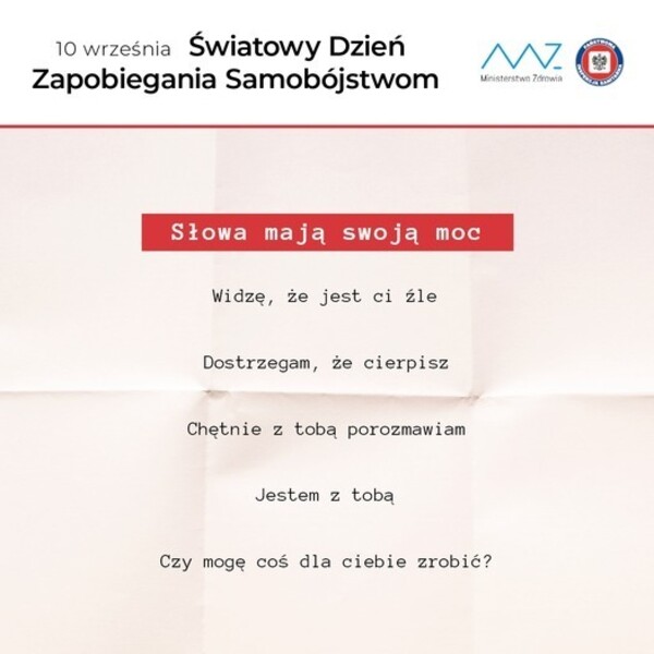 Światowy Dzień Zapobiegania Samobójstwom